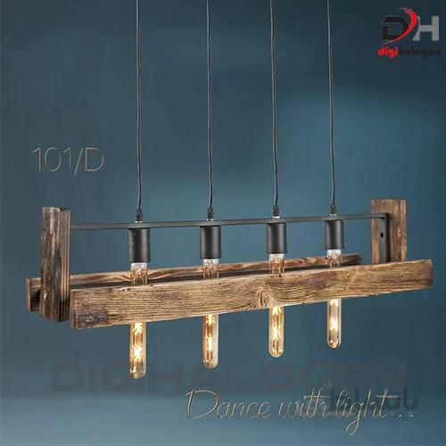 چراغ آویز چوبی مدل D-101