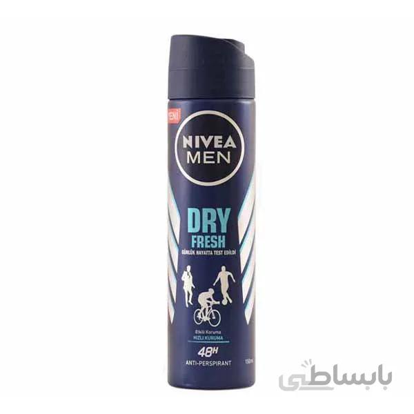 اسپری ضد تعریق مردانه نیوآ مدل Dry Fresh حجم ۱۵۰ میلی لیتر ا Nivea Dry Impact Spray for Men 150ml