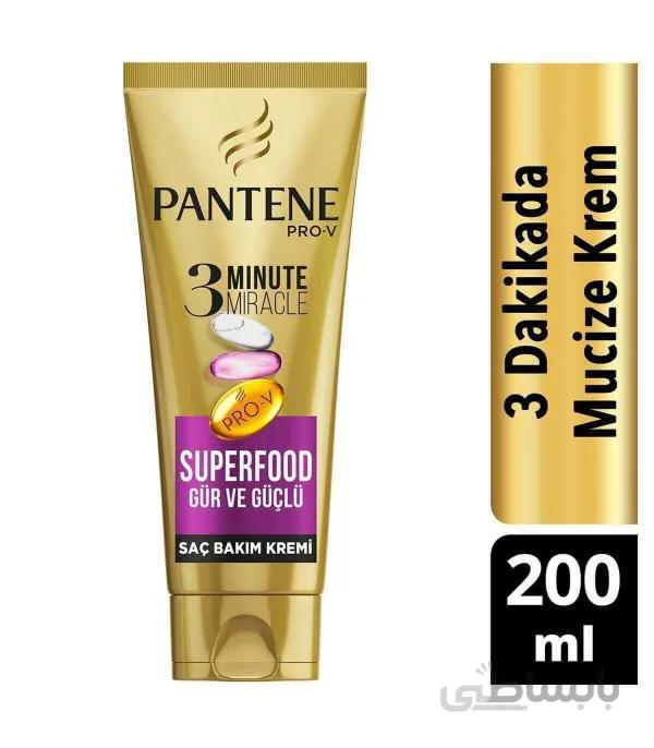 ماسک مو تقویت کننده سه دقیقه ای پنتن مدل SUPER FOOD حجم 200 میل