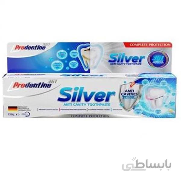 خمیر دندان جهت جلوگیری از پوسیدگی دندان حاوی نقره پرودنتین حجم ۱۵۰ میل
