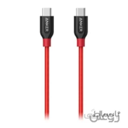 کابل تبدیل USB-C به USB-C انکر مدل A8187 Powerline Plus طول 0.9 متر