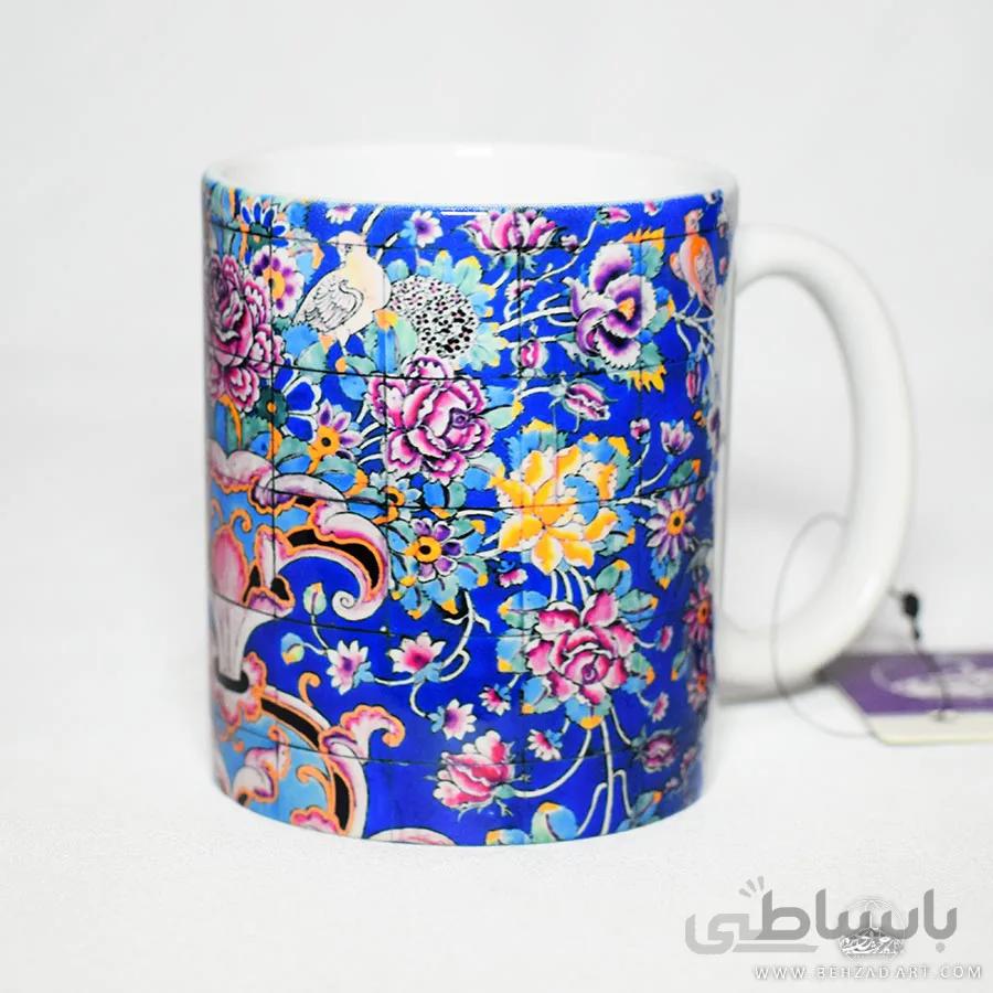 ماگ سرامیکی طرح نقش کاشی 3
