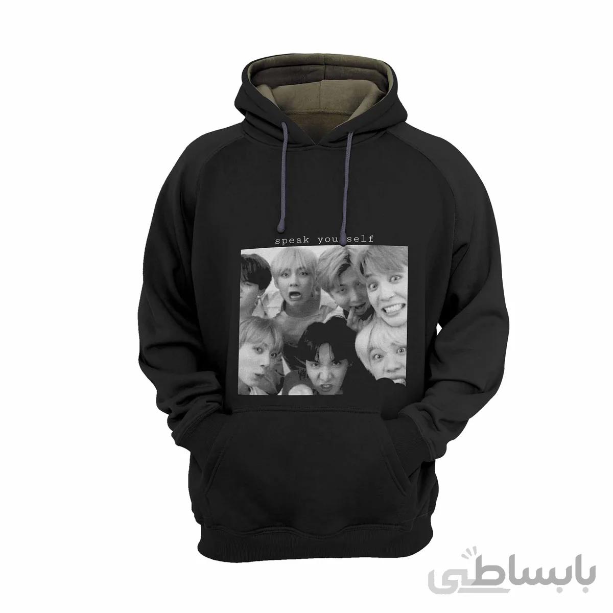 هودی مشکی طرح بی تی اس BTS