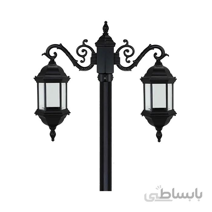 چراغ پارکی دوشاخه شش ضلعی