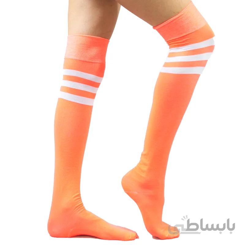 جوراب بالازانو سه خط گلبهی ماپاما