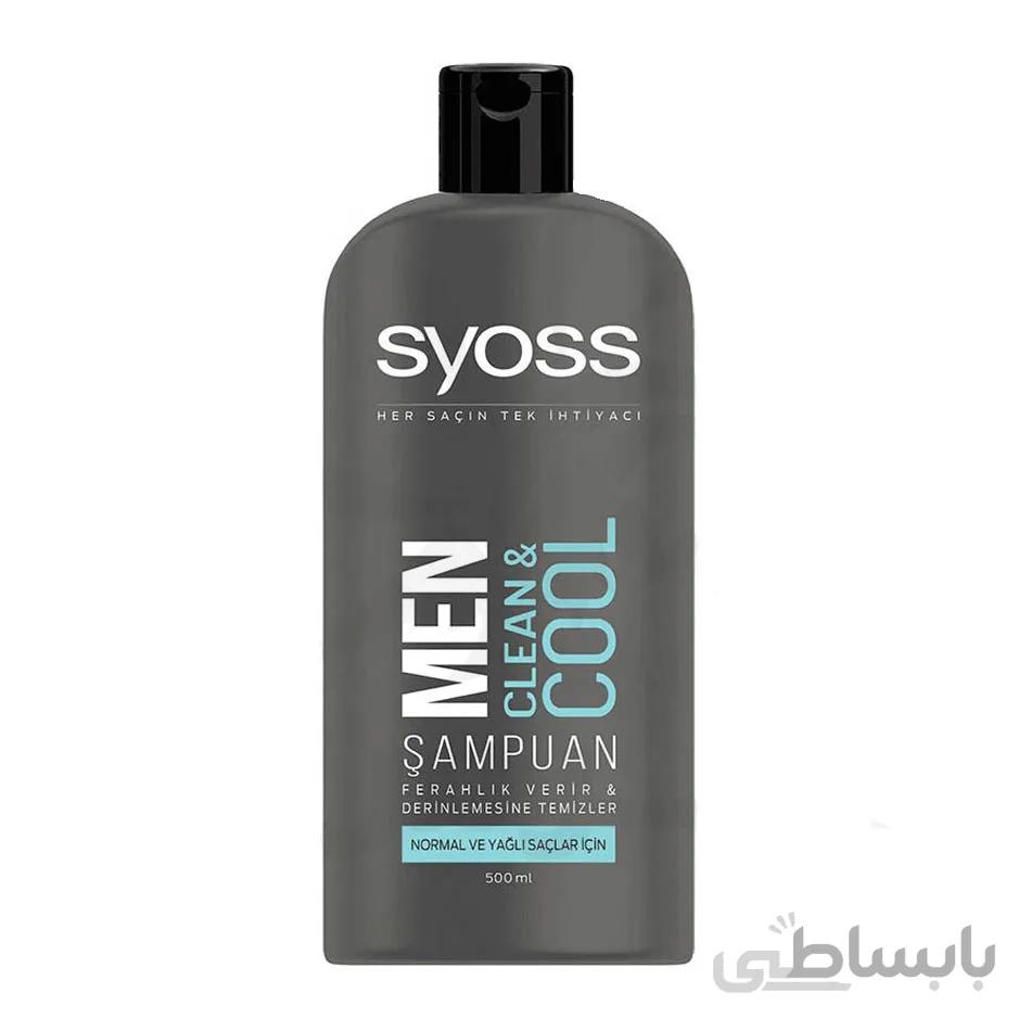 شامپو سایوس مردانه مدل Clean and Cool حجم 500 میلی لیتر ا Syoss Men Shampoo, Clean and Cool Model, Volume 500 ml