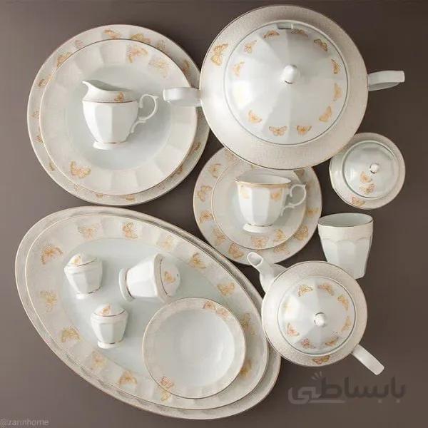 سرویس 103 پارچه غذاخوری چینی زرین 12نفره