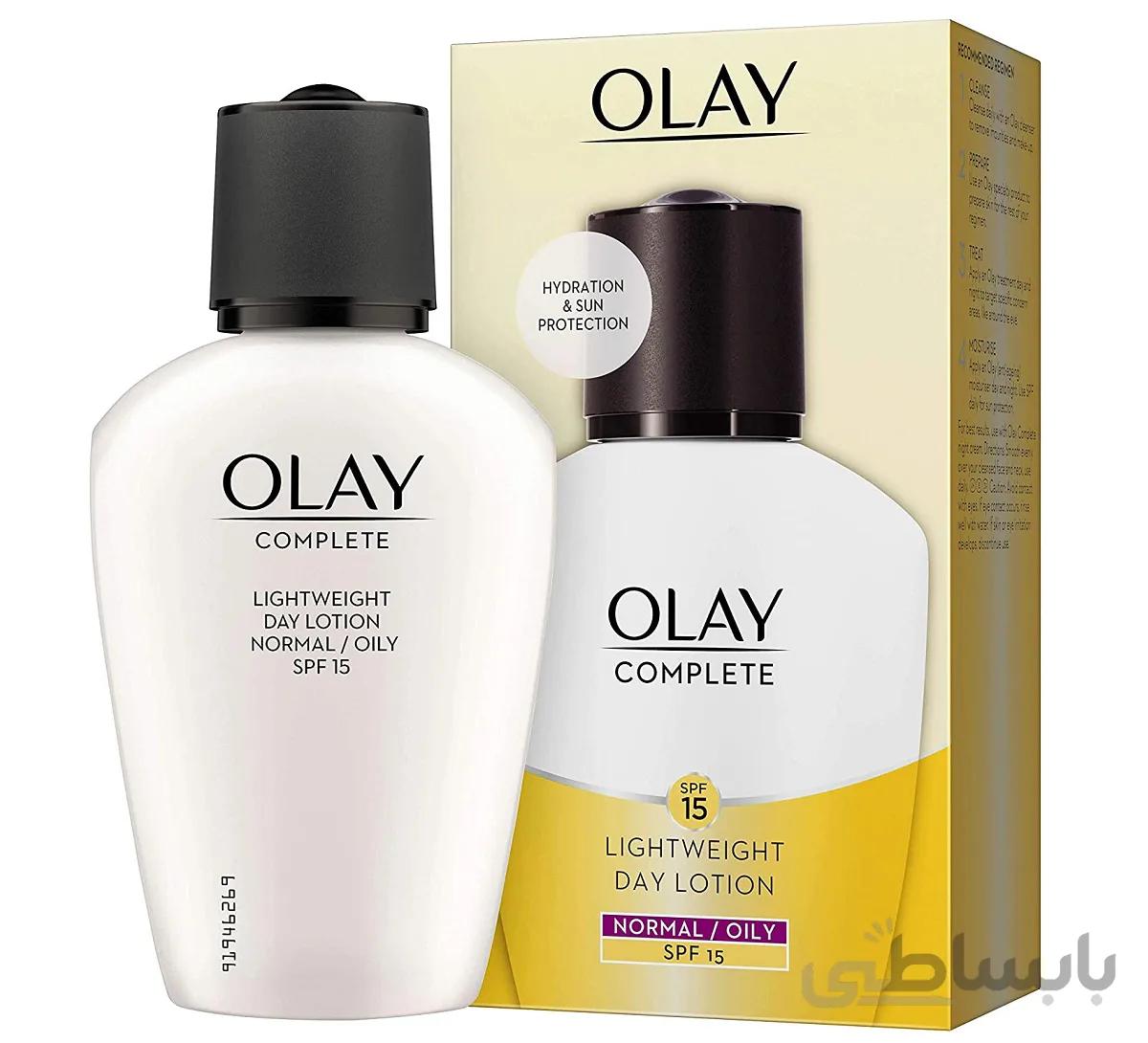 کرم مرطوب کننده و آبرسان با spf15 اولای Olay حجم 100 میل | مناسب پوست نرمال و چرب