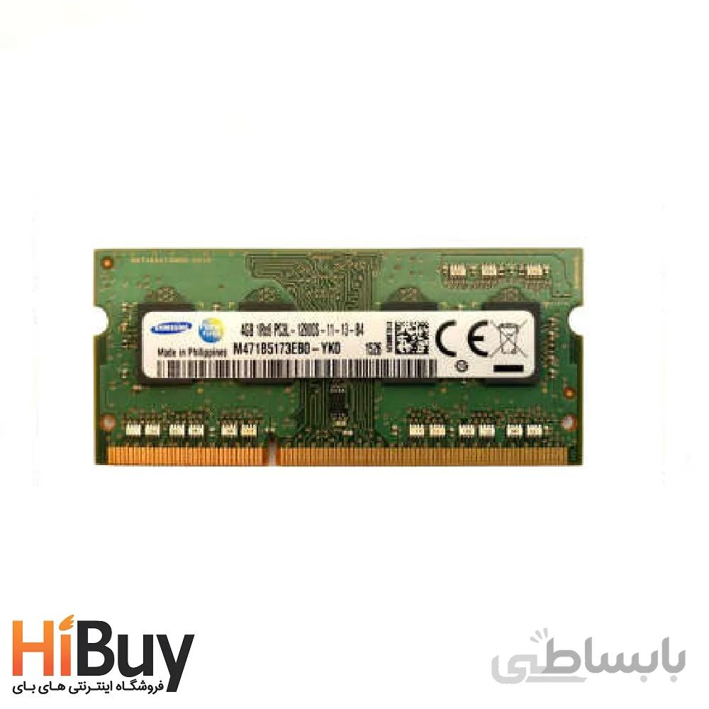 رم لپ تاپ سامسونگ مدل DDR3L 1600MHz ظرفیت 4 گیگابایت ا SAMSUNG DDR3L 12800 MHz RAM 4GB