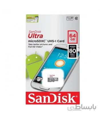 کارت حافظه سن دیسک مدل Sandisk Ultra microSDXC 64GB UHS-I Card