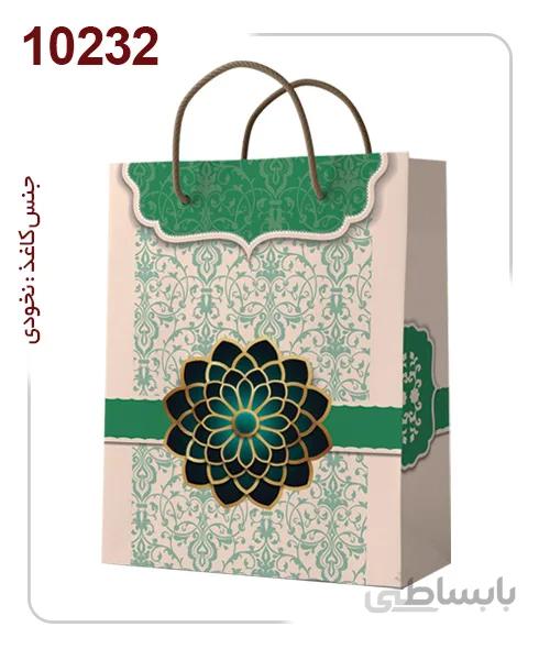 ساکدستی فانتزی با کاغذ نخودی کد10232