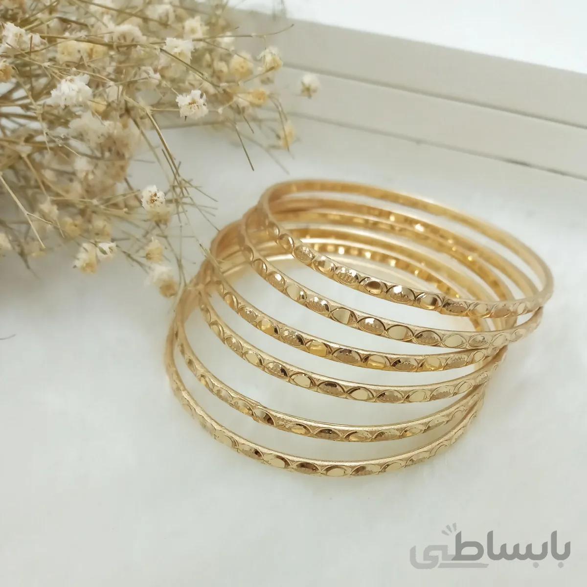 النگو طرح طلا مدل آینه ای