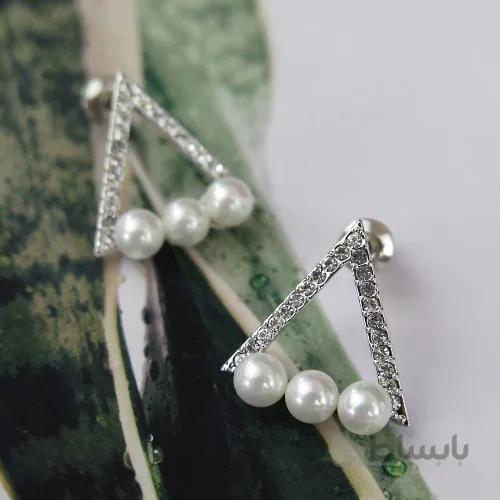 گوشواره مثلث مرواریدی