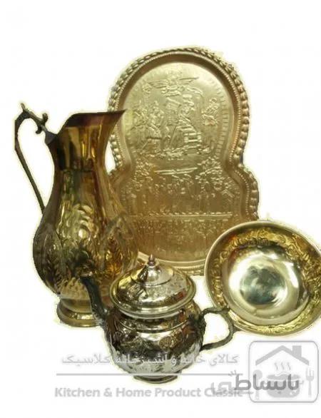 اسباب سماور ذغالی طلایی