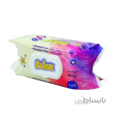 دستمال مرطوب کودک ریلکس بسته 120 عددی