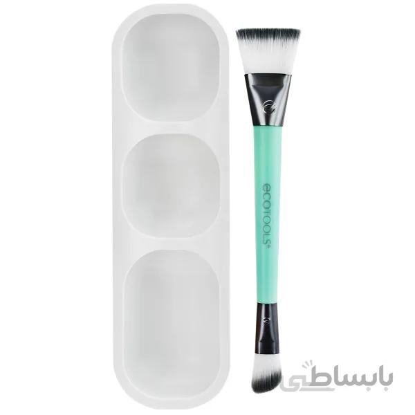 ست براش و ظرف مخصوص ماسک صورت اکوتولز ecotools مدل Muli Maskmates ا EcoTools Multi Mask Mates Kit Full Size