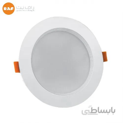 چراغ پنل SMD توکار 12 وات دایره ای پارس شعاع توس مدل سولاریس
