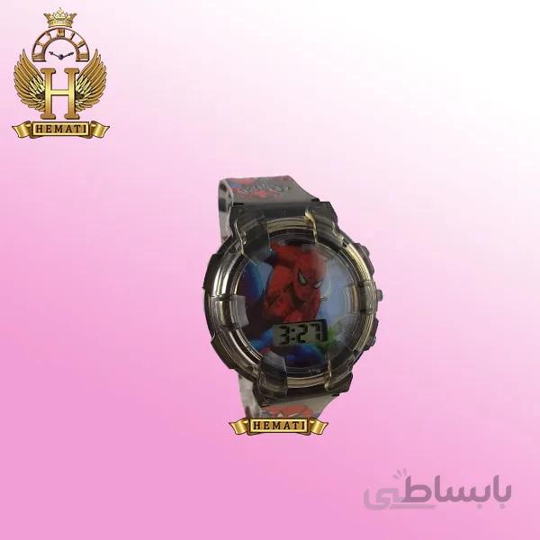 ساعت پسرانه (بچه گانه) مرد عنکبوتی کامپیوتری موزیکال چراغدار ch209 مشکی