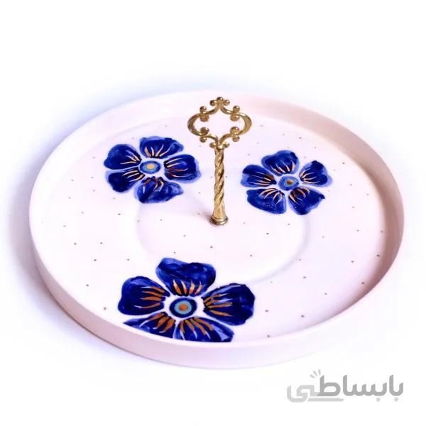 دیس سرامیکی دستساز با لاستر طلا