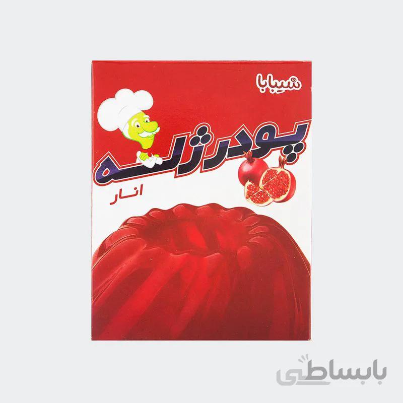 پودر ژله انار شیبابا وزن 100 گرم