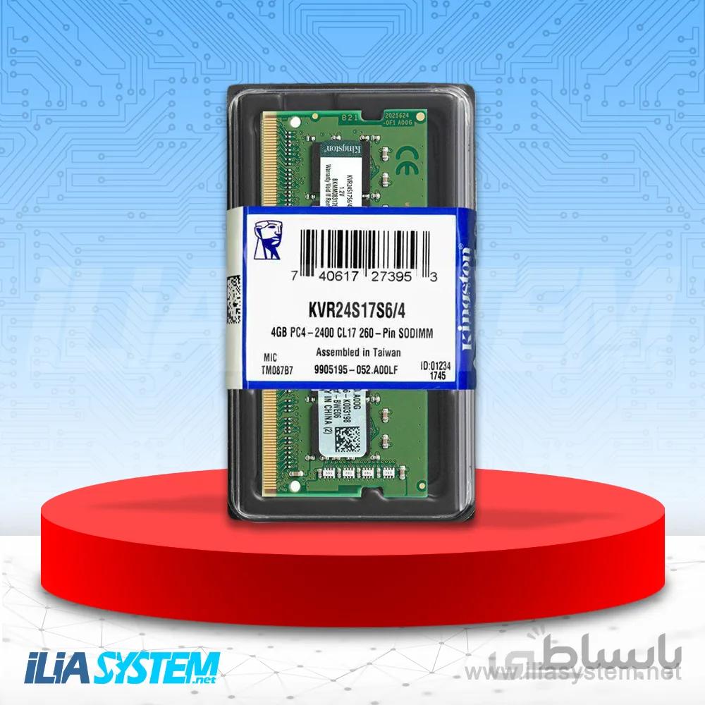 رم لپتاپی Kingston, 4GB, DDR4, 2400MHz
