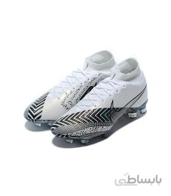 کفش فوتبال نایک مرکوریال های کپی Nike Mercurial Superfly VII Elite FG Football Boots White/Black/Green