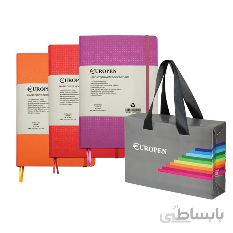 ست دفتر یوروپن مدل Gift Pack طیف رنگ قرمز