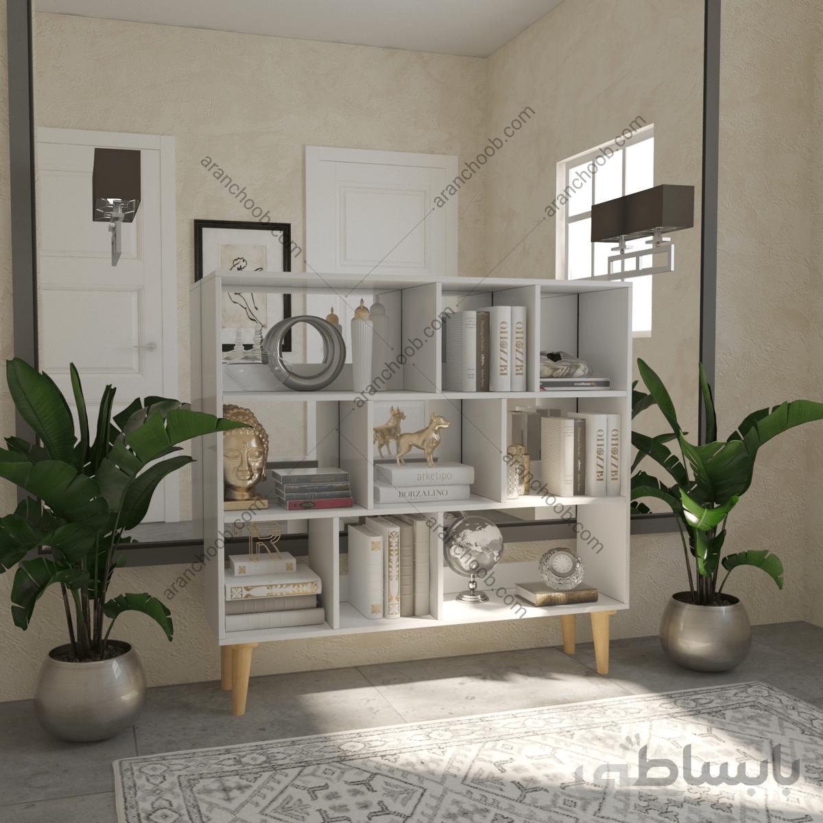 کتابخانه پایه دار سه طبقه