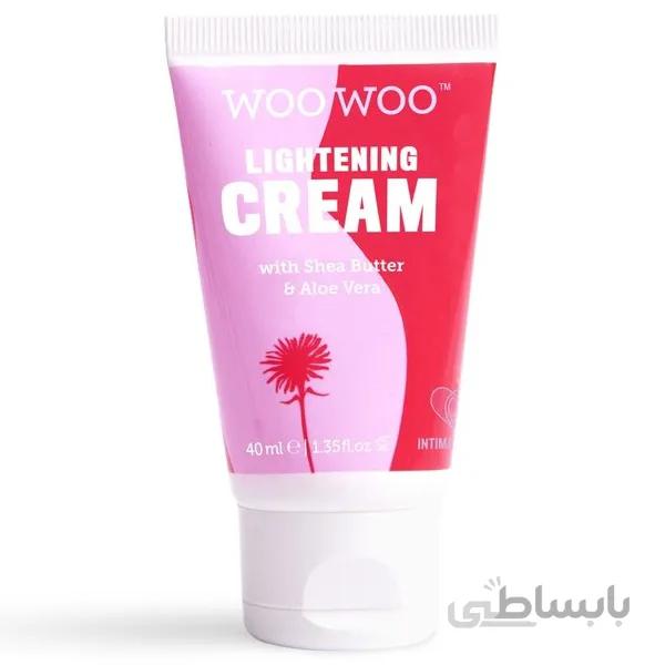 کرم روشن کننده نواحی حساس بدن برند woowoo انگلیس مدل She’s back حجم ۴۰ میل ا Woowoo Lightening Cream 40ml