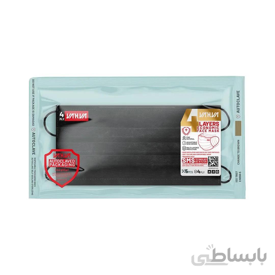 ماسک مقاوم یحیی کد 9999 مشکی چهار لایه