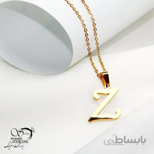 گردنبند استیل حرف Z