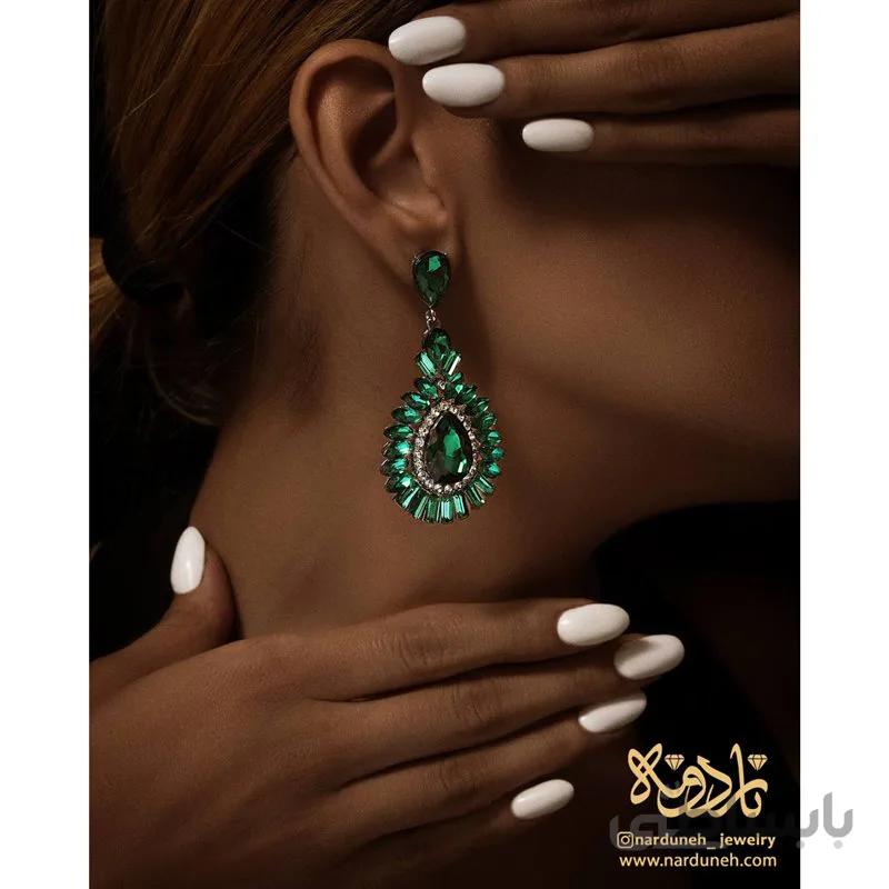 گوشواره نگین رنگی - 08