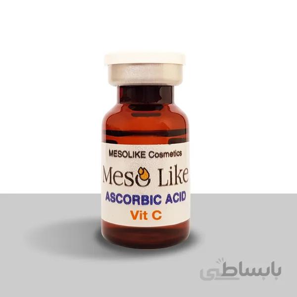 کوکتل مزوتراپی 10 سی سی اسپانیایی مزولایک مدل ویتامین سی mesotherapy cocktail mesolike vitamin c 10cc