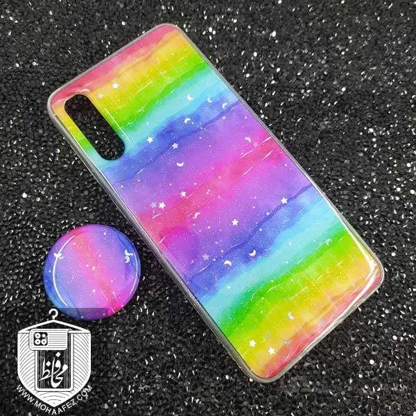 قاب رنگین کمانی سامسونگ Galaxy A30s / A50s / A50 پاپ سوکت دار کد SA489D