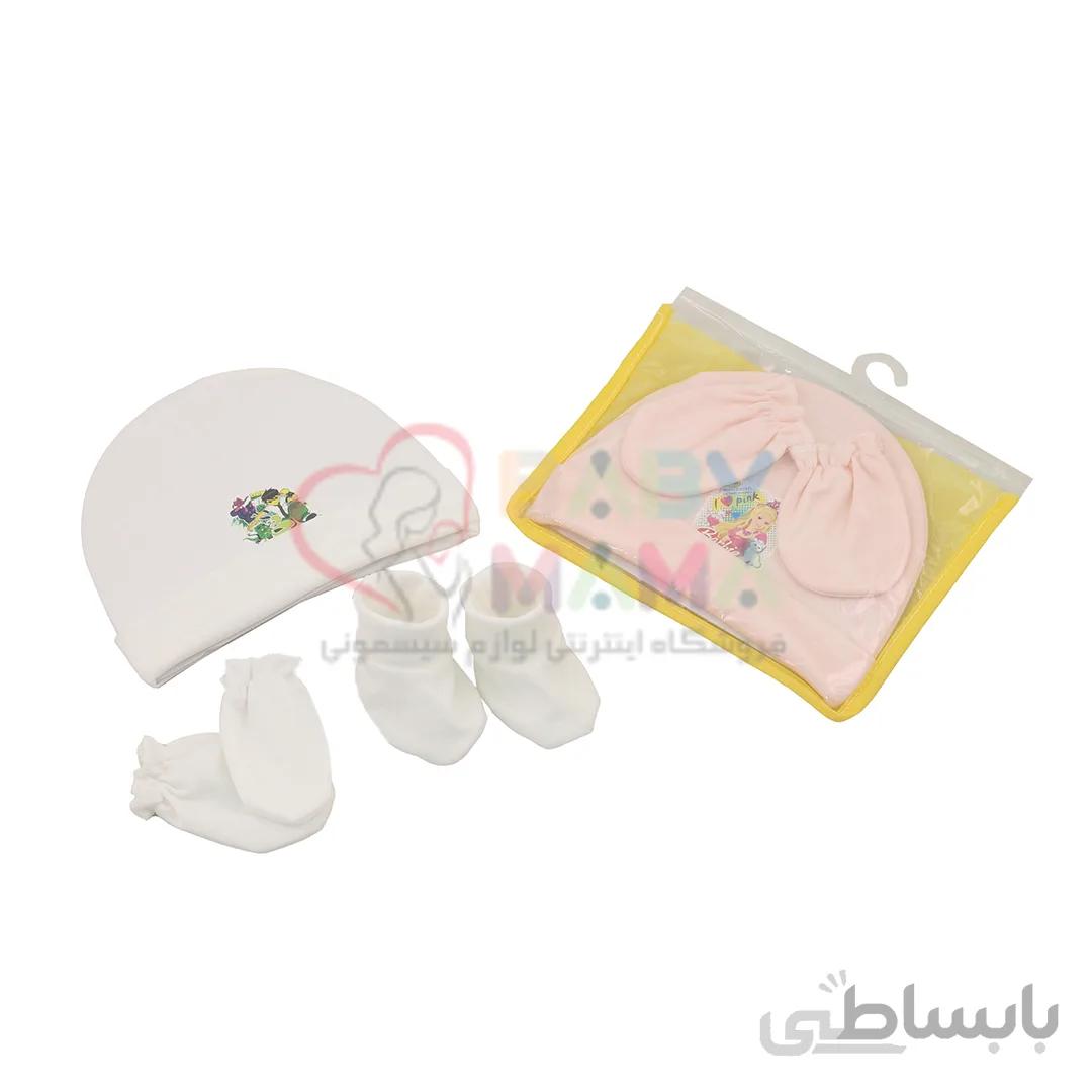 ست کلاه و دستکش و پاپوش تک چاپ