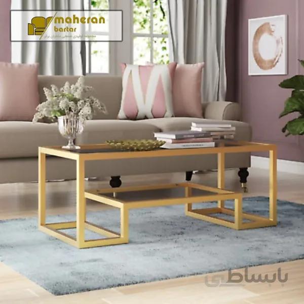 میز جلو مبلی استیل مدل ساشا SAHA