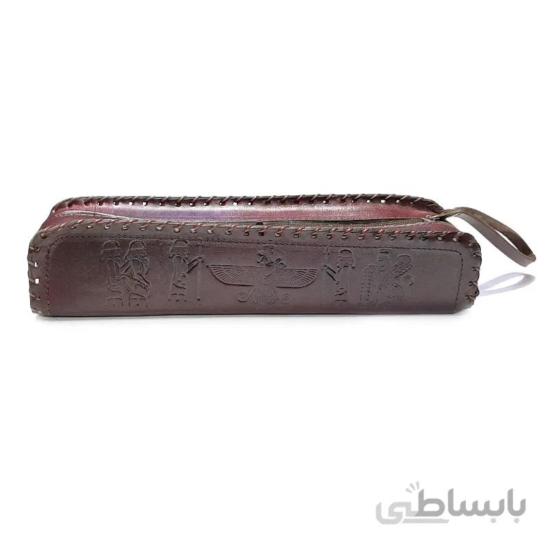 قلمدان خوشنویسی چرم طبیعی
