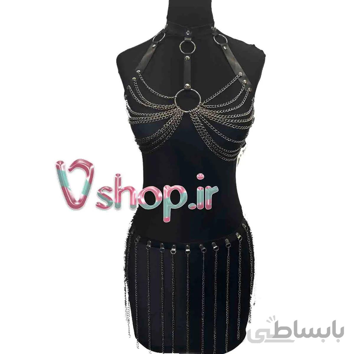هارنس سینه با کمربند زنجیری
