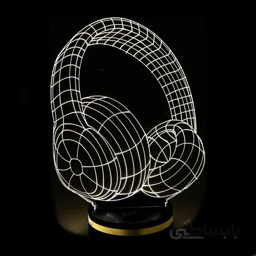 چراغ تزئینی سه بعدی (بالبینگ) مدل هدفون (مدل نور سفید)