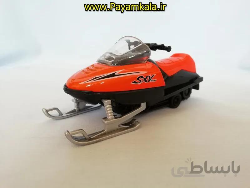 اسباب بازی فلزی عقبکش موتور ساحلی (KINGSTOY) نارنجی