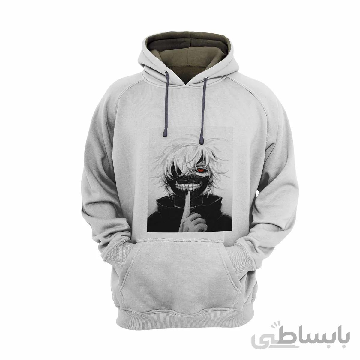 هودی سفید طرح انیمه توکیو غول Tokyo Ghoul کدKCT10435