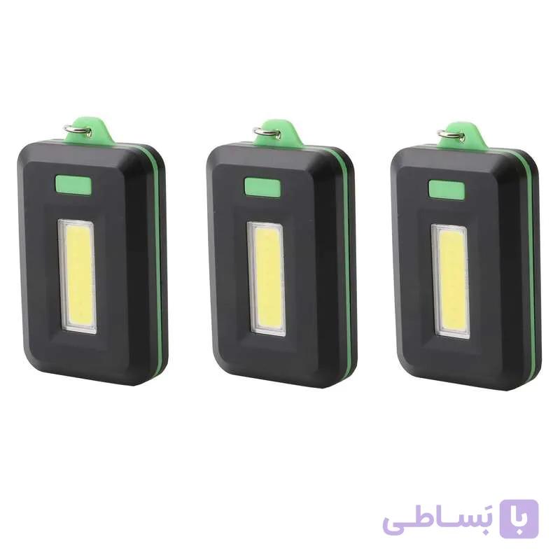 چراغ قوه دستی مدل cob بسته 3 عددی