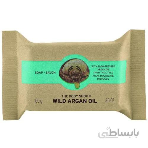 صابون روغن آرگان بادی شاپ 100 گرم | پاکسازی و نرم کننده پوست ا The Body Shop Wild Argan Oil Soap 100g