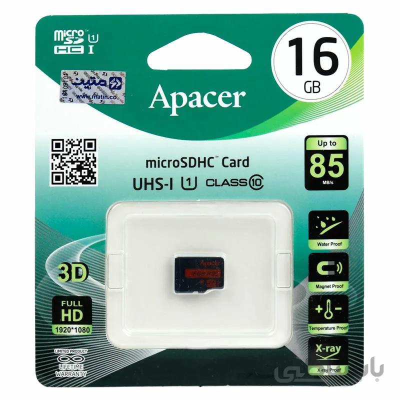رم میکرو ۱۶ گیگ اپیسر Apacer R85 U1 C10 85MB/s ا Apacer R85 U1 C10 85MB/s 16GB Memory Card