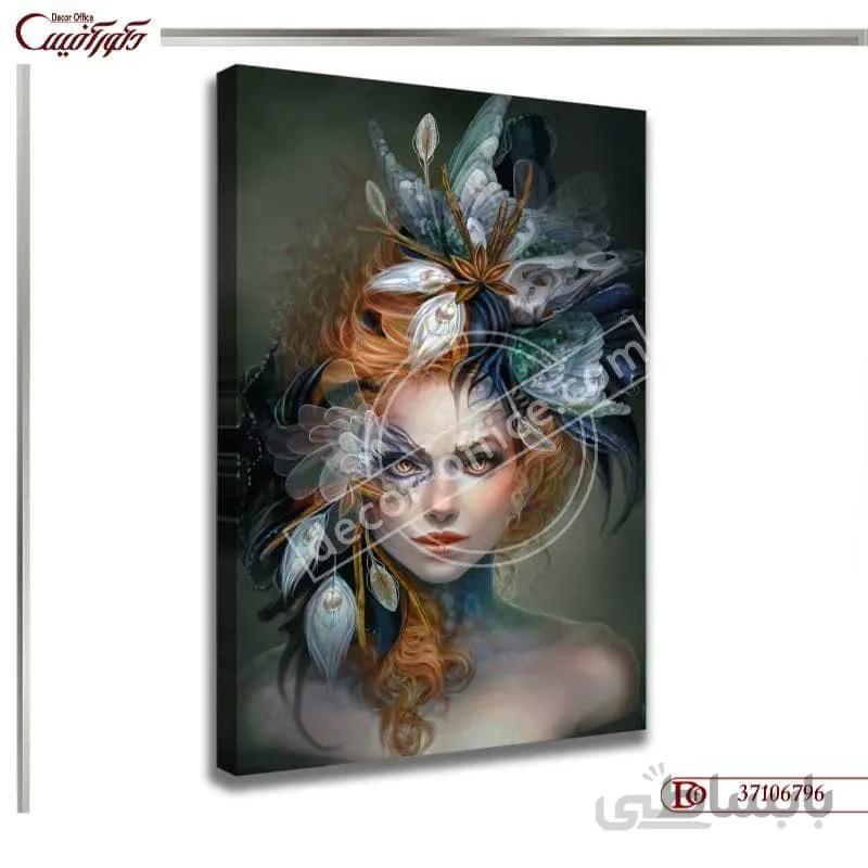 تابلو بوم چهره 6796 ا Canvas face painting 6796