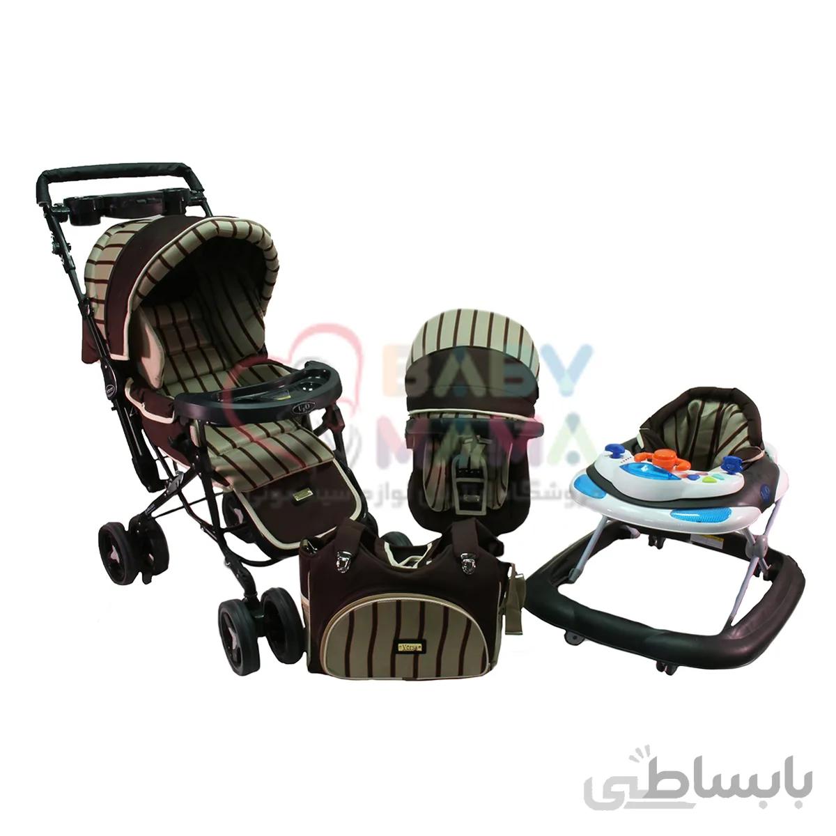 ست 4 تیکه کالسکه Versa مدل راه راه