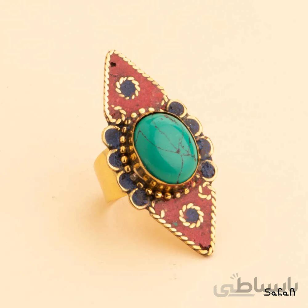 انگشتر باز نپالی نگین دار