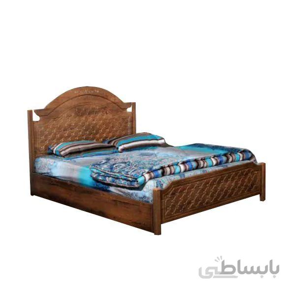 تخت خواب دونفره مدل روژان ام دی اف سایز 200×160 سانتی متر حمل رایگان در تهران - سفید