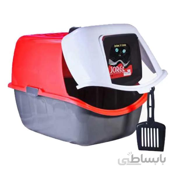 توالت مسقف گربه مدل جورج به همراه بیلچه ا George cat roof toilet with shovel