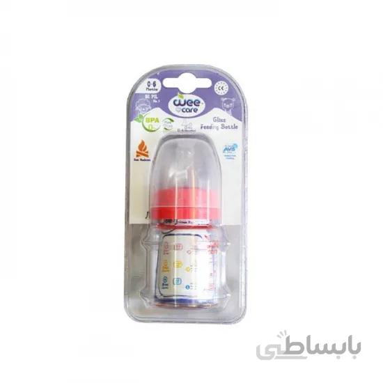 شیشه شیر پیرکس وی کر Wee Care حجم 60 میلی‌لیتر کد B302